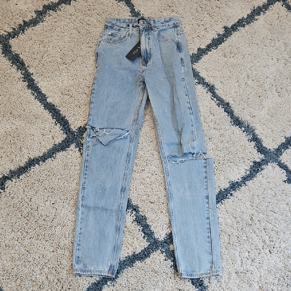 White Fox Boutique Light Blue Straight Leg Jeans